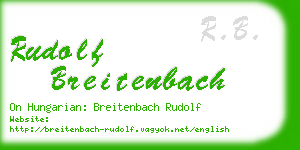 rudolf breitenbach business card